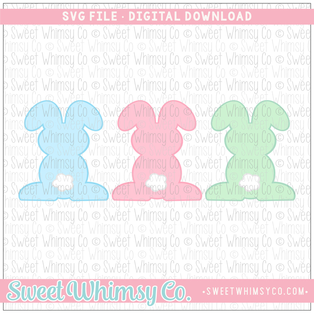 Floppy Ear Bunny Trio SVG