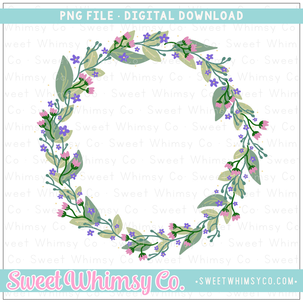 Floral Monogram Frame PNG