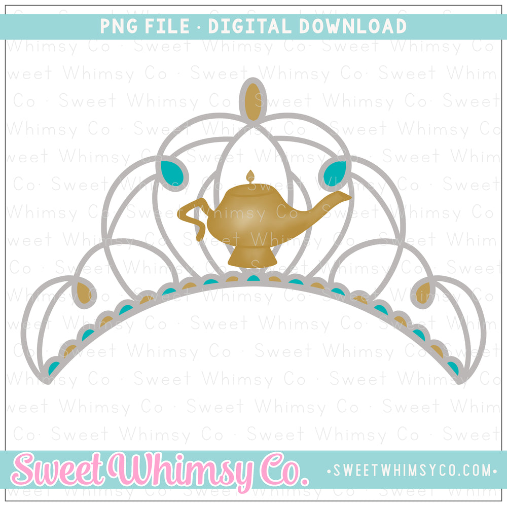 Genie Lamp Princess Crown PNG