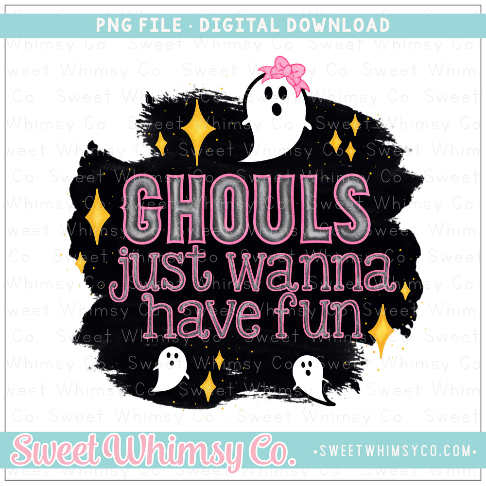Ghouls Just Wanna Have Fun Pink PNG