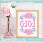 Gigi Floral Frame PNG