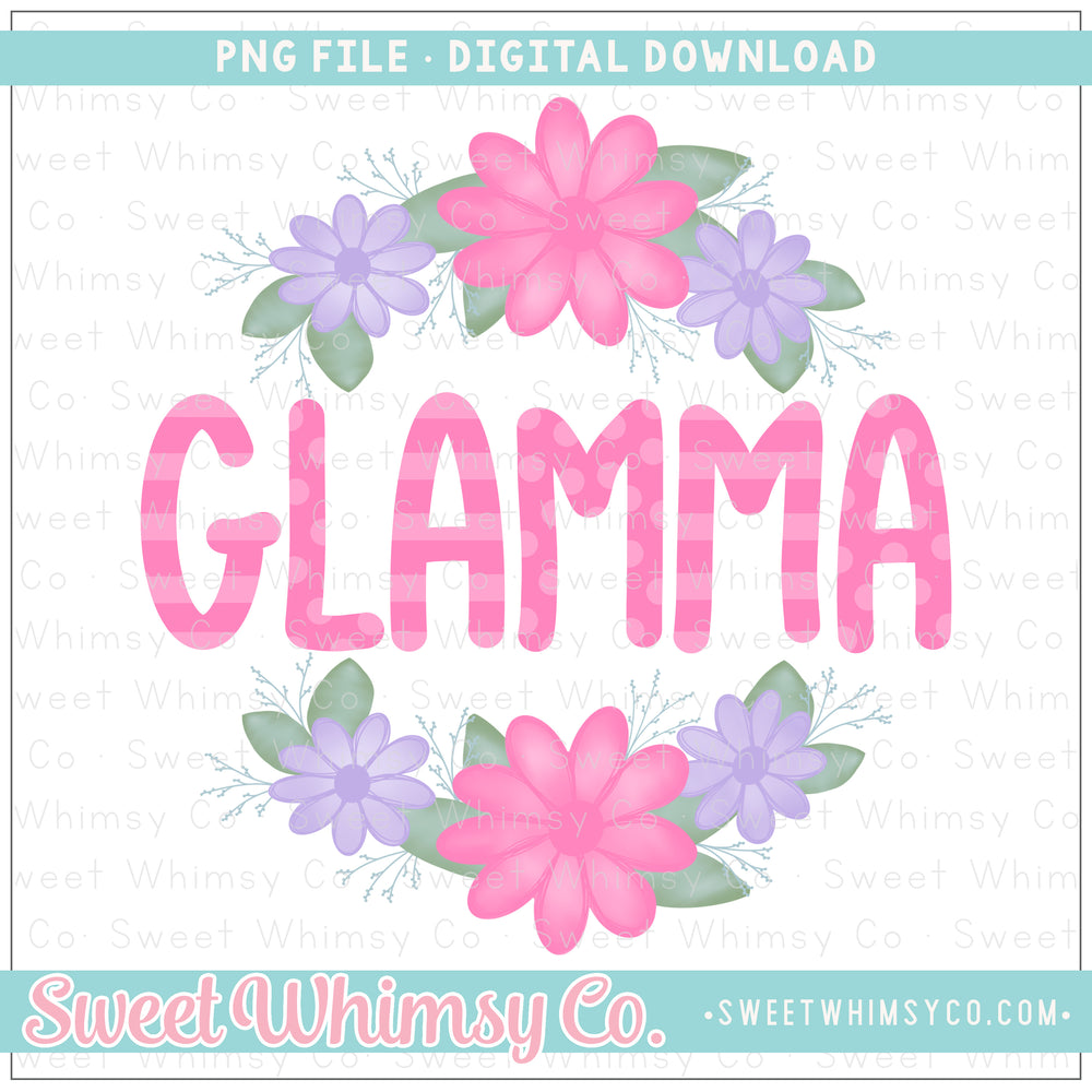 Glamma Floral Frame PNG