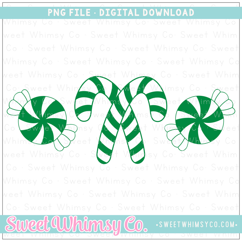 Green Peppermint Trio PNG