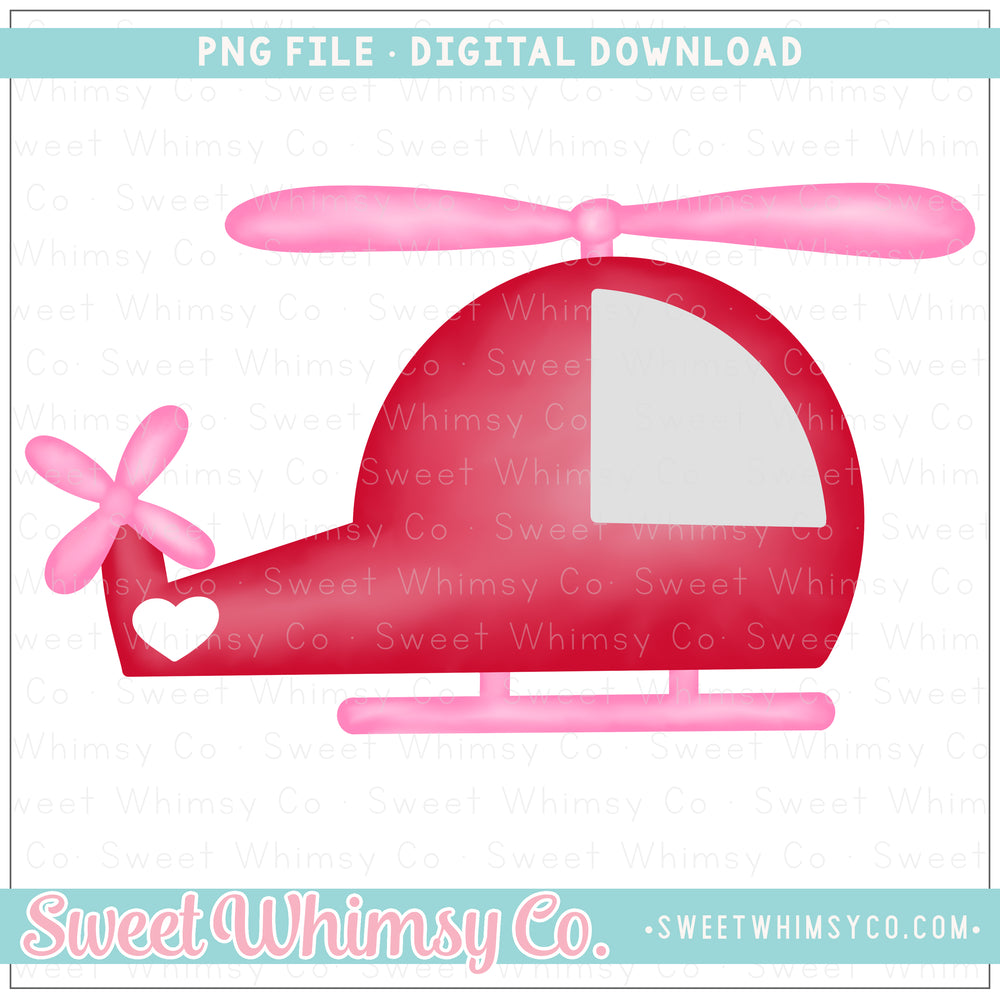 Valentine Helicopter PNG