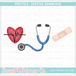 Heartbeat Stethoscope Bandage PNG