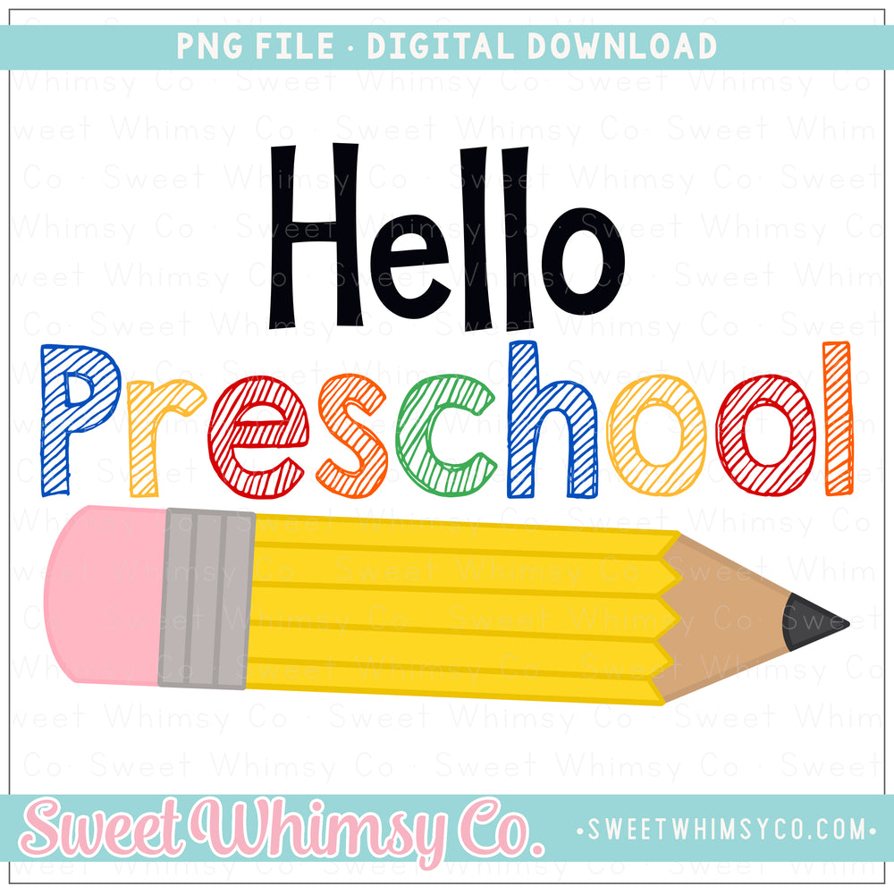 Hello Preschool Pencil PNG