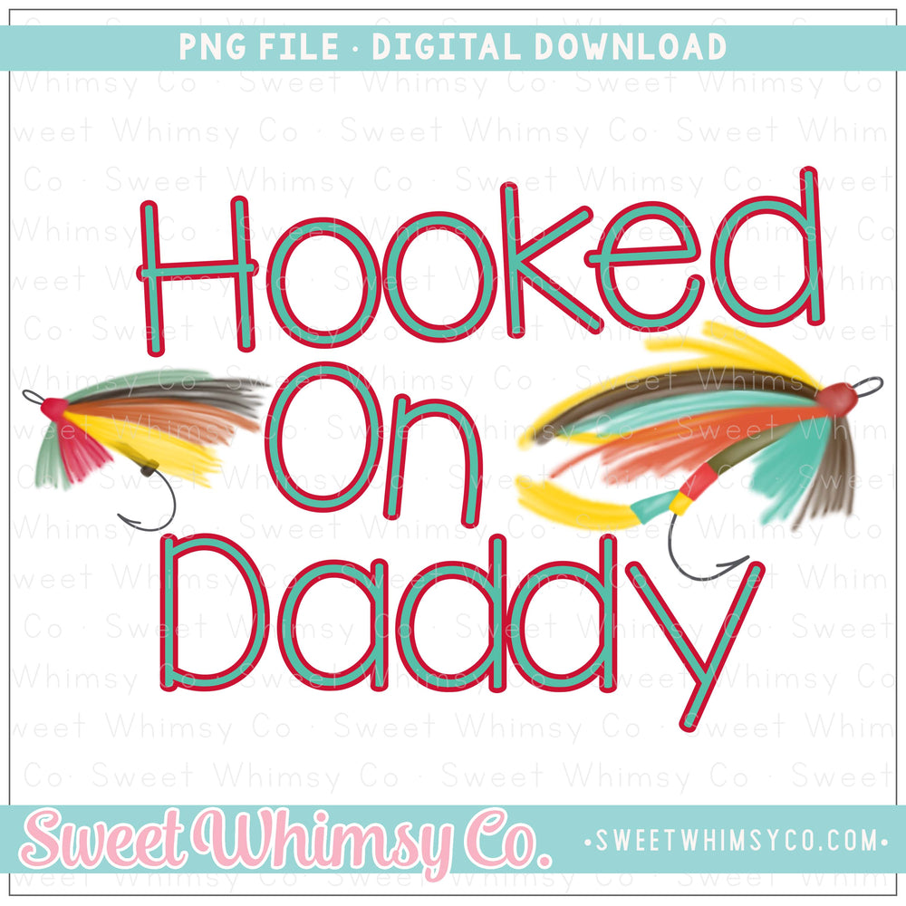 Hooked On Daddy Aqua Fly Fishing PNG