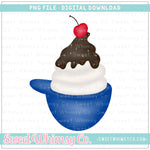 Blue Helmet Ice Cream PNG