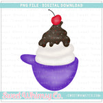 Purple Helmet Ice Cream PNG