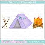 Lilac Camping Trio PNG