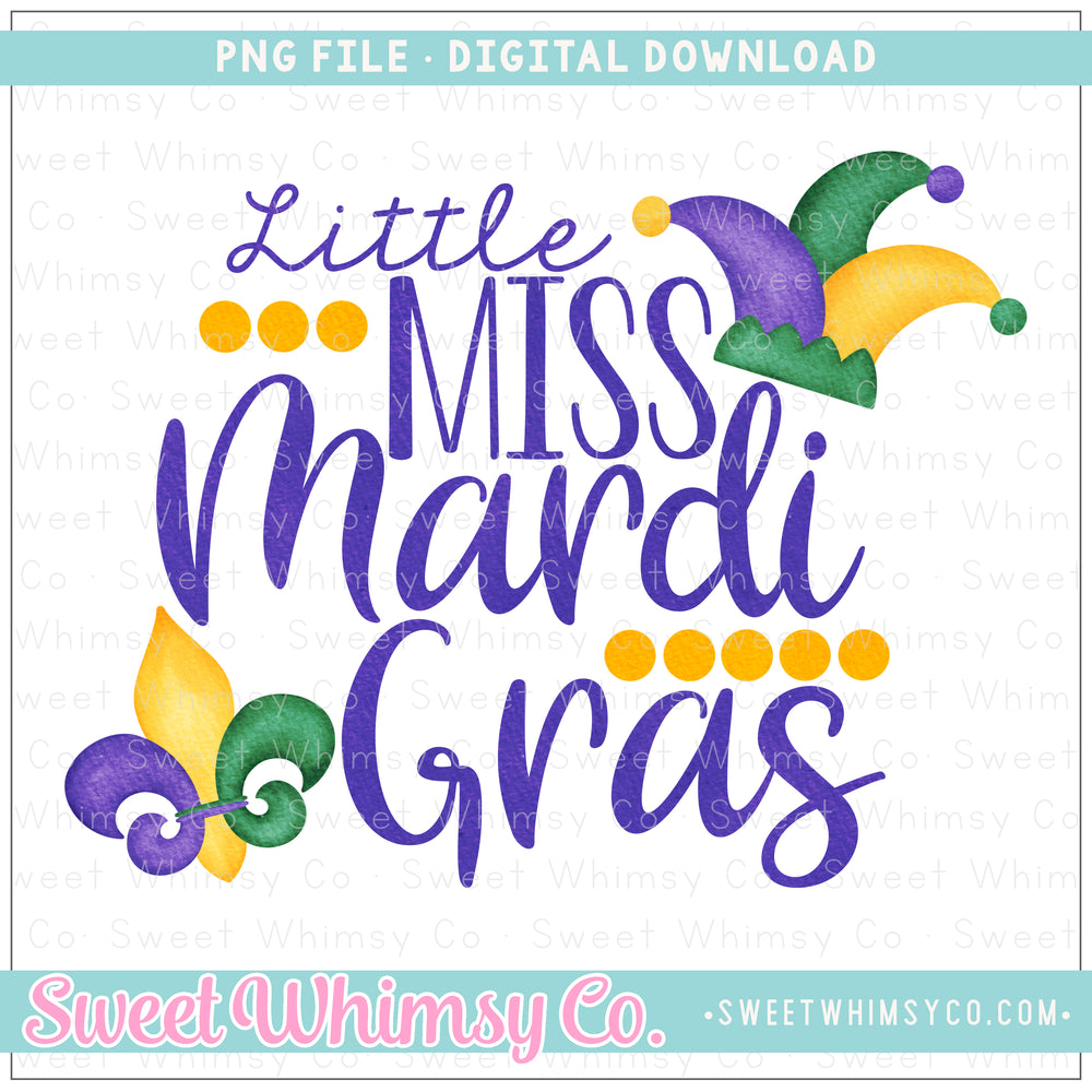 Little Miss Mardi Gras PNG