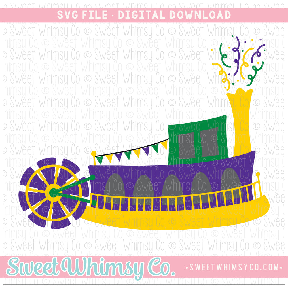 Mardi Gras Fun Riverboat SVG