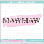 MawMaw Leopard Pink Paint PNG