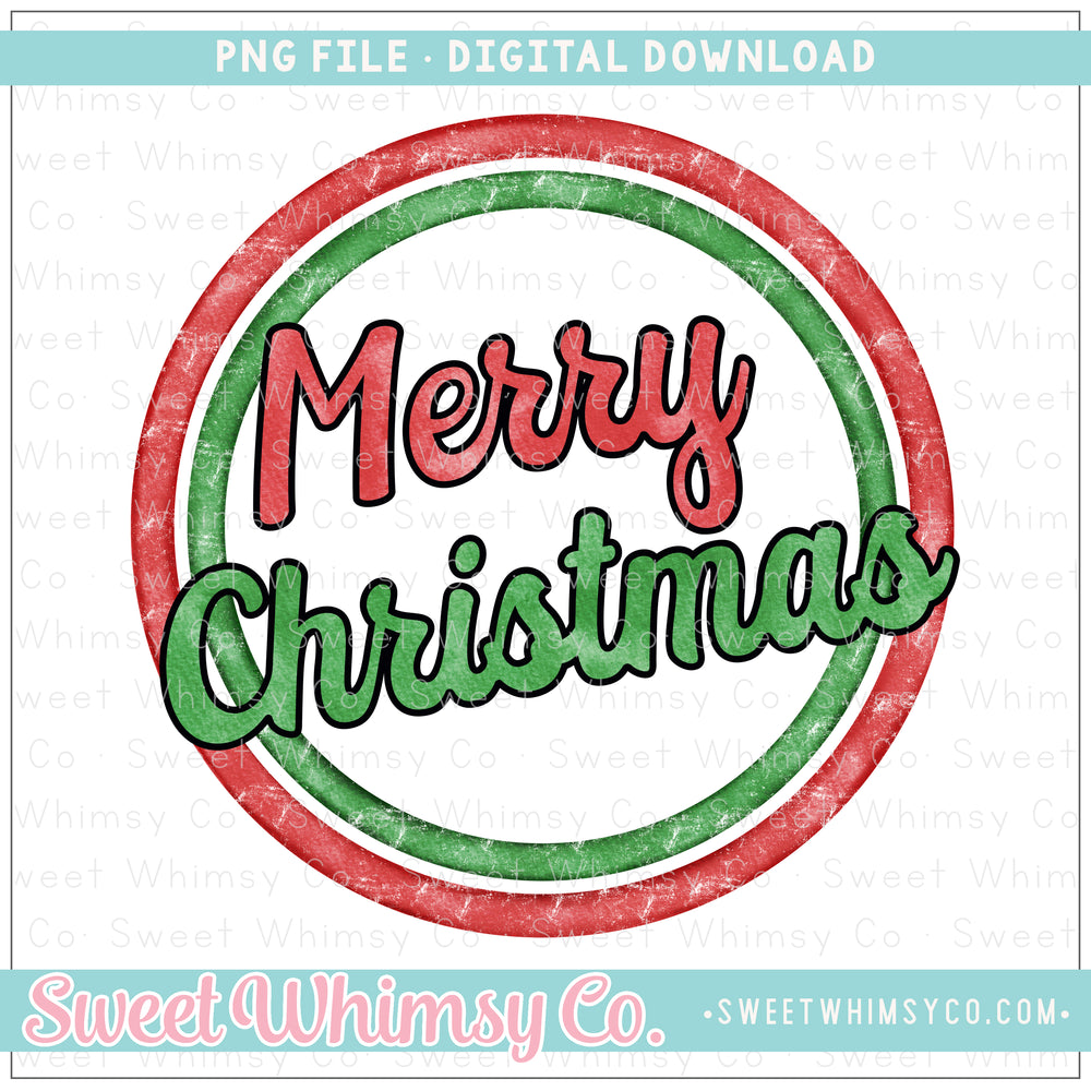 Merry Christmas Vintage PNG