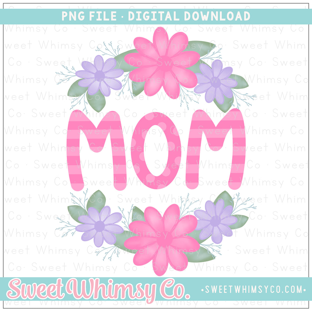 Mom Floral Frame PNG