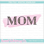 Mom Leopard Pink Paint PNG