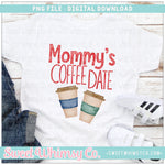 Mommy's Coffee Date Red PNG