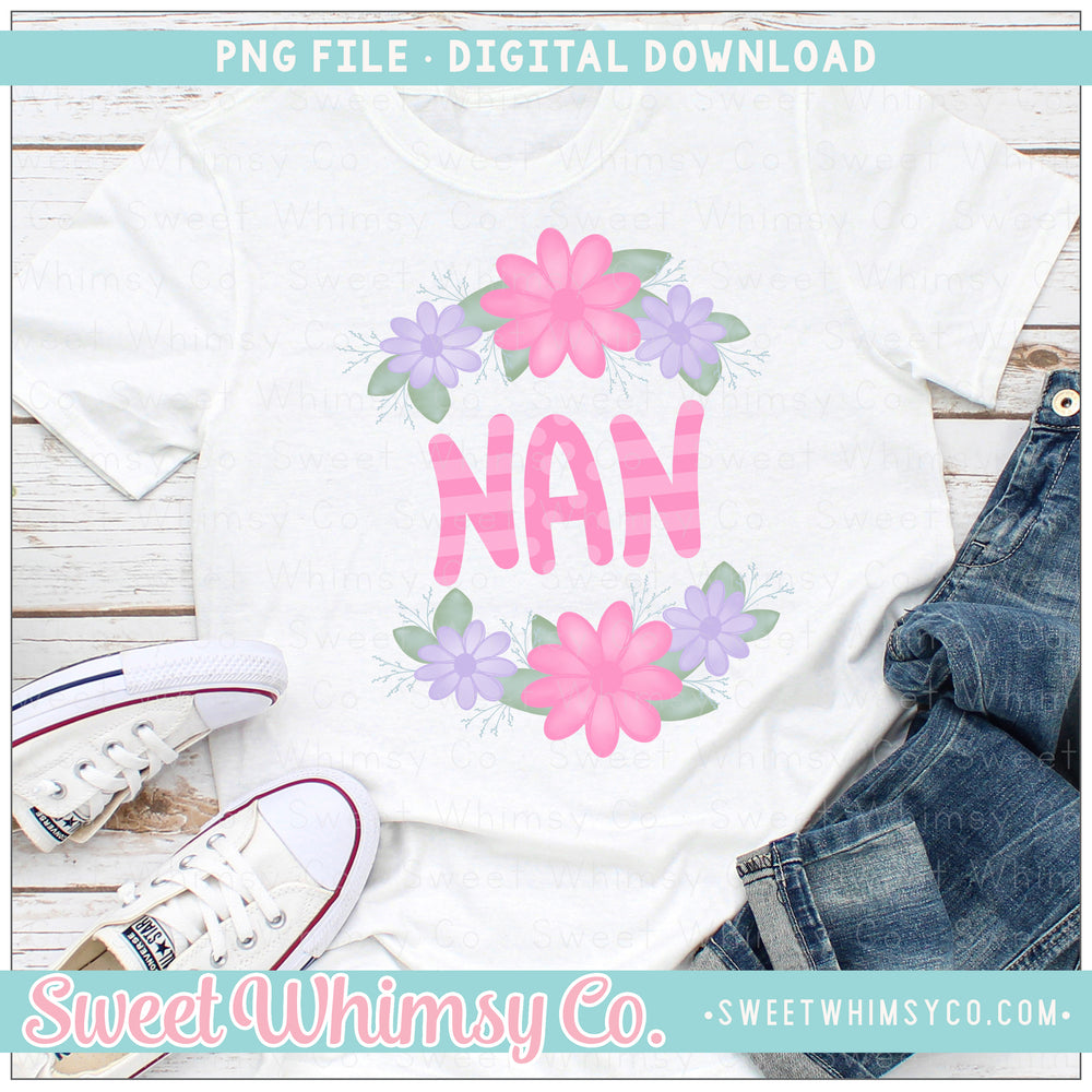 Nan Floral Frame PNG