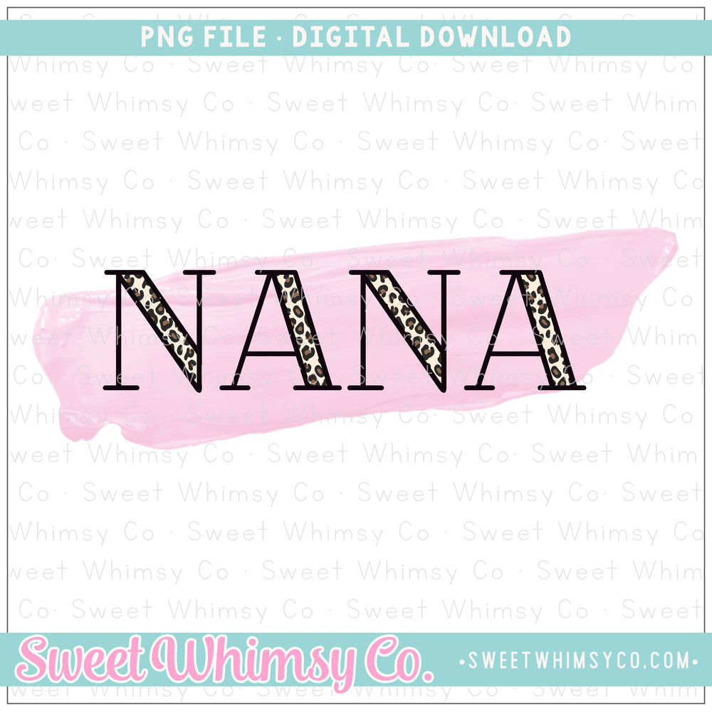 Nana Leopard Pink Paint PNG