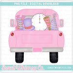 Pink & Purple New Year Truck PNG