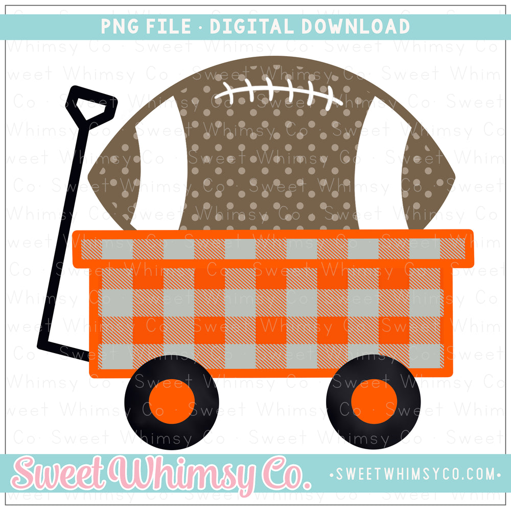 Orange & Grey Football Wagon PNG