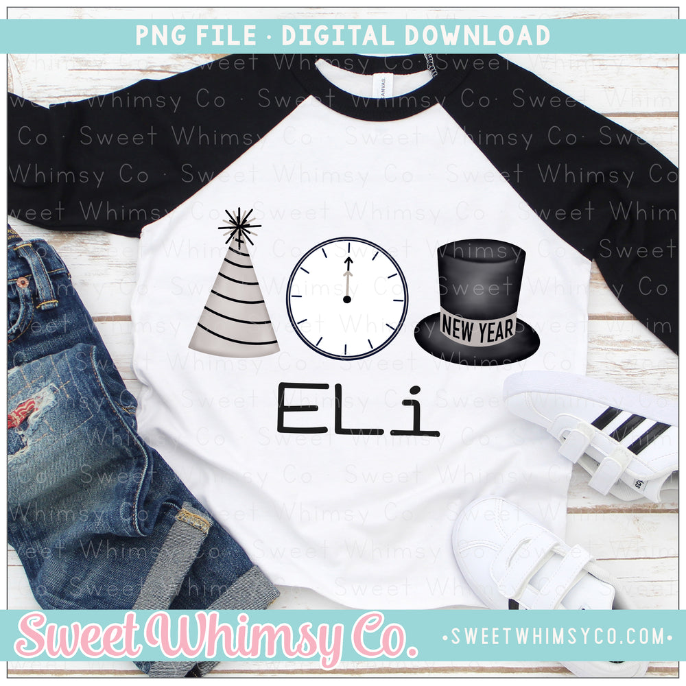 Party Hat Clock Top Hat Silver PNG
