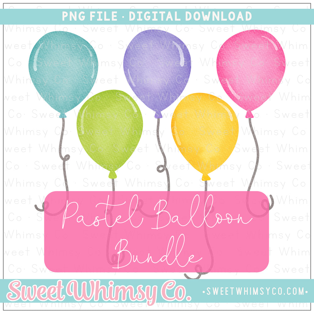 Pastel Balloon Bundle PNG
