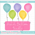 Pastel Balloon Bundle PNG