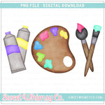 Pastel Painting Trio PNG