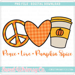 Peace Love Pumpkin Spice PNG