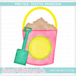 Pink Sand Bucket PNG