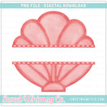 Pink Split Seashell PNG