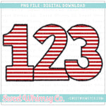 Pirate Stripe PNG Numbers