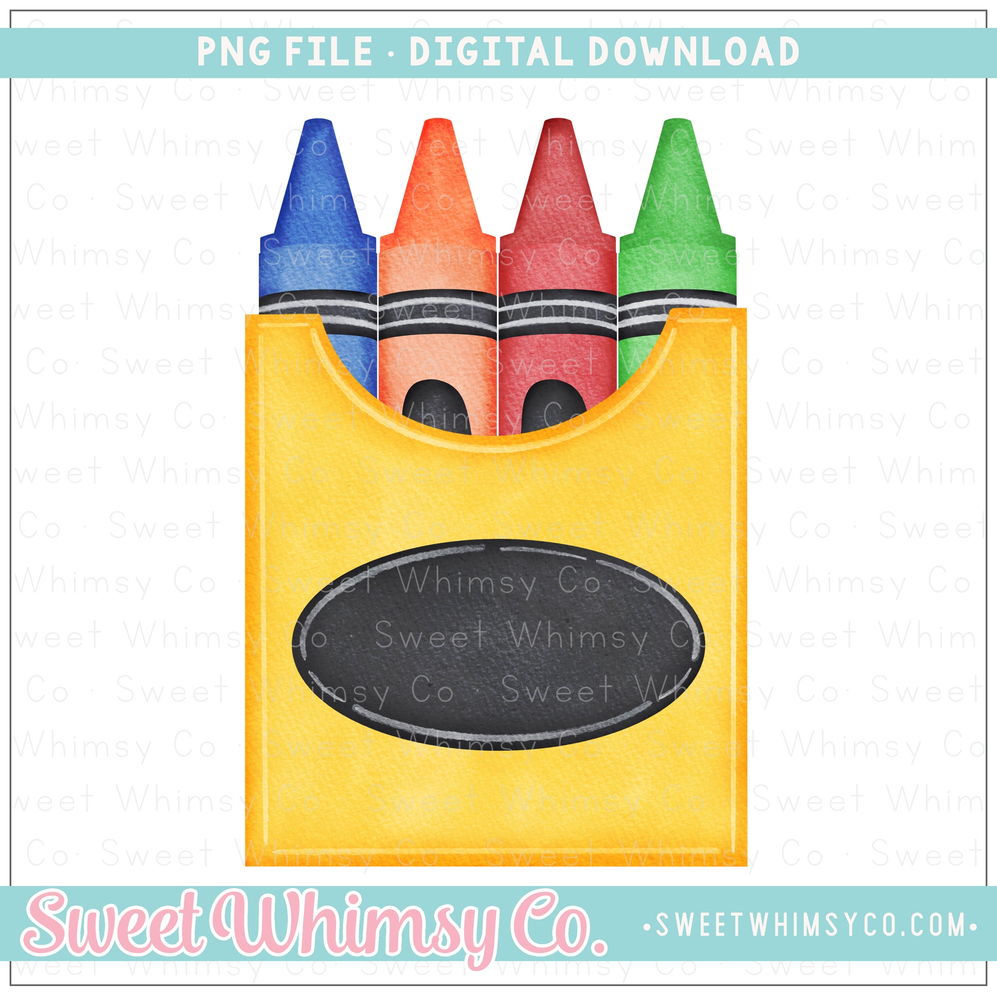 Primary Crayon Box PNG – Sweet Whimsy Co