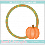 Pumpkin Monogram Frame PNG