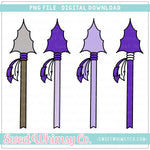 Purple Arrows PNG