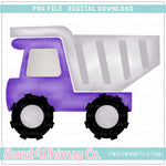 Purple Dump Truck PNG