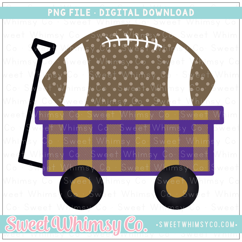 Purple & Gold Football Wagon PNG