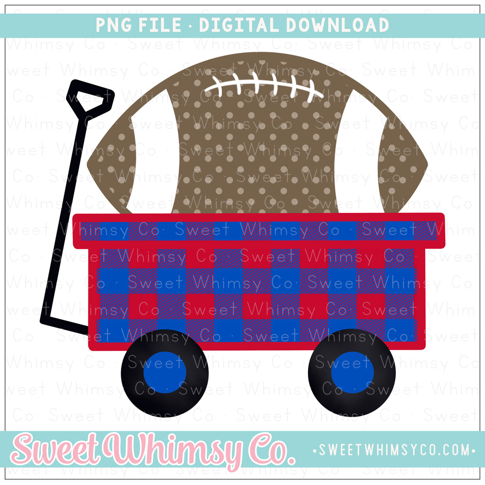 Red & Blue Football Wagon PNG