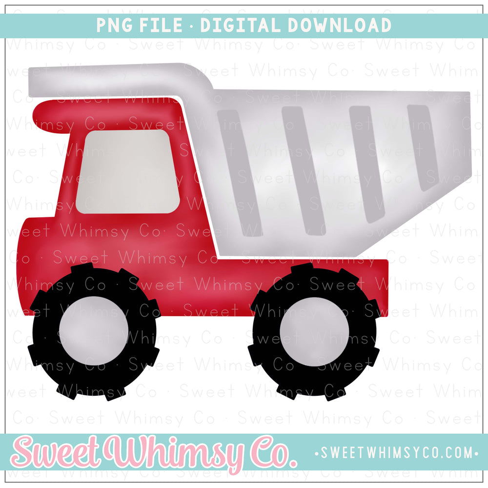 Red Dump Truck PNG