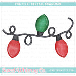 Red & Green Christmas Lights PNG