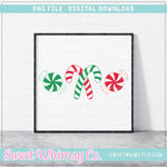 Red and Green Peppermint Trio PNG