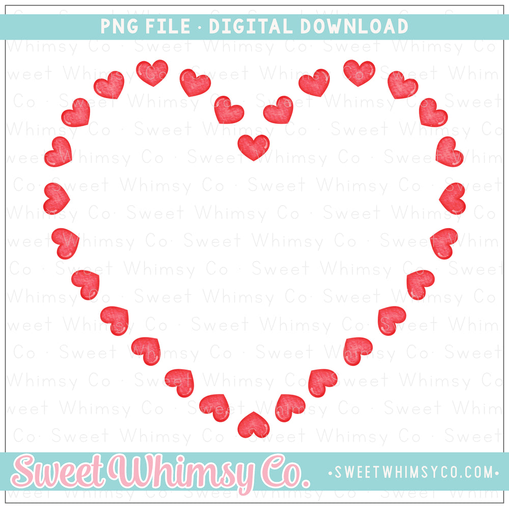 Red Heart Frame PNG