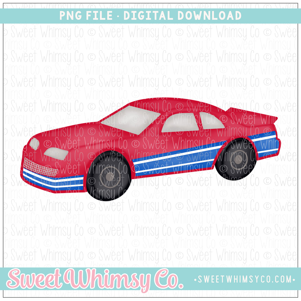 Red & Blue Car PNG