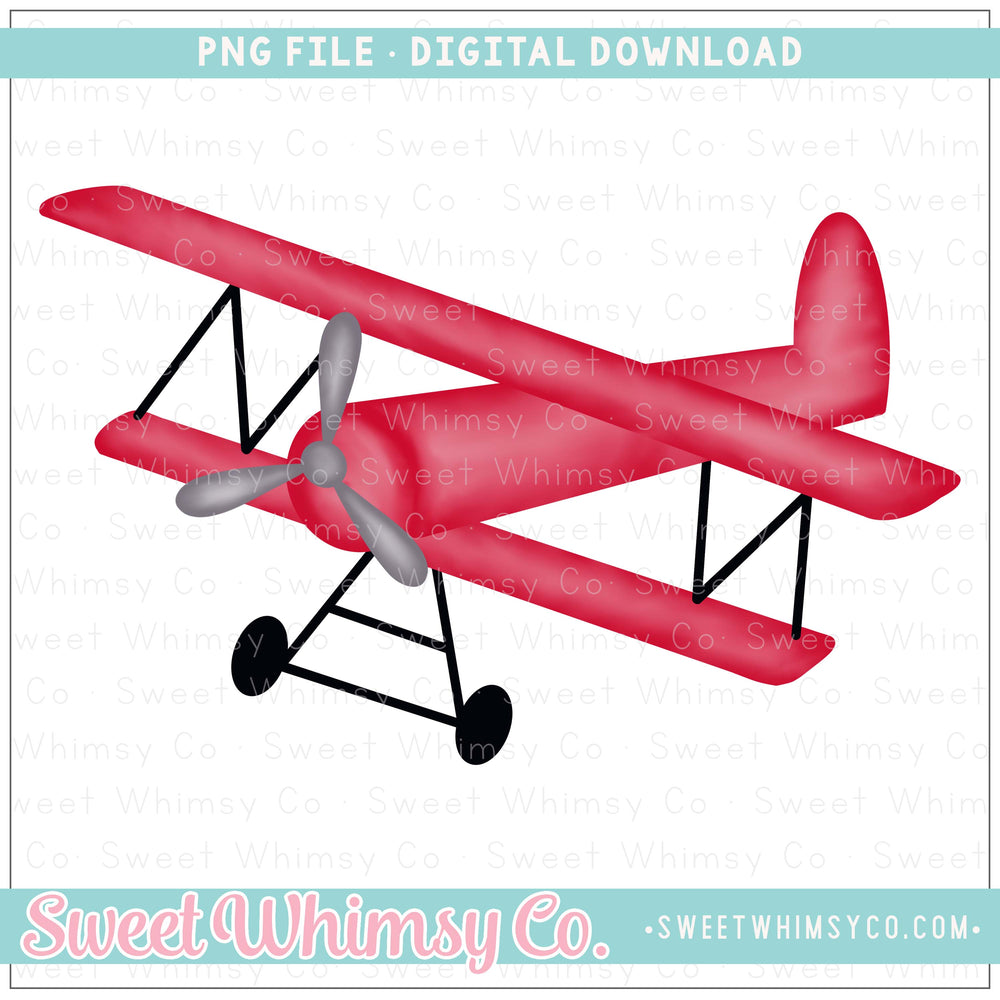 Red Airplane PNG