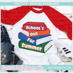 School's Out For Summer Red Books PNG