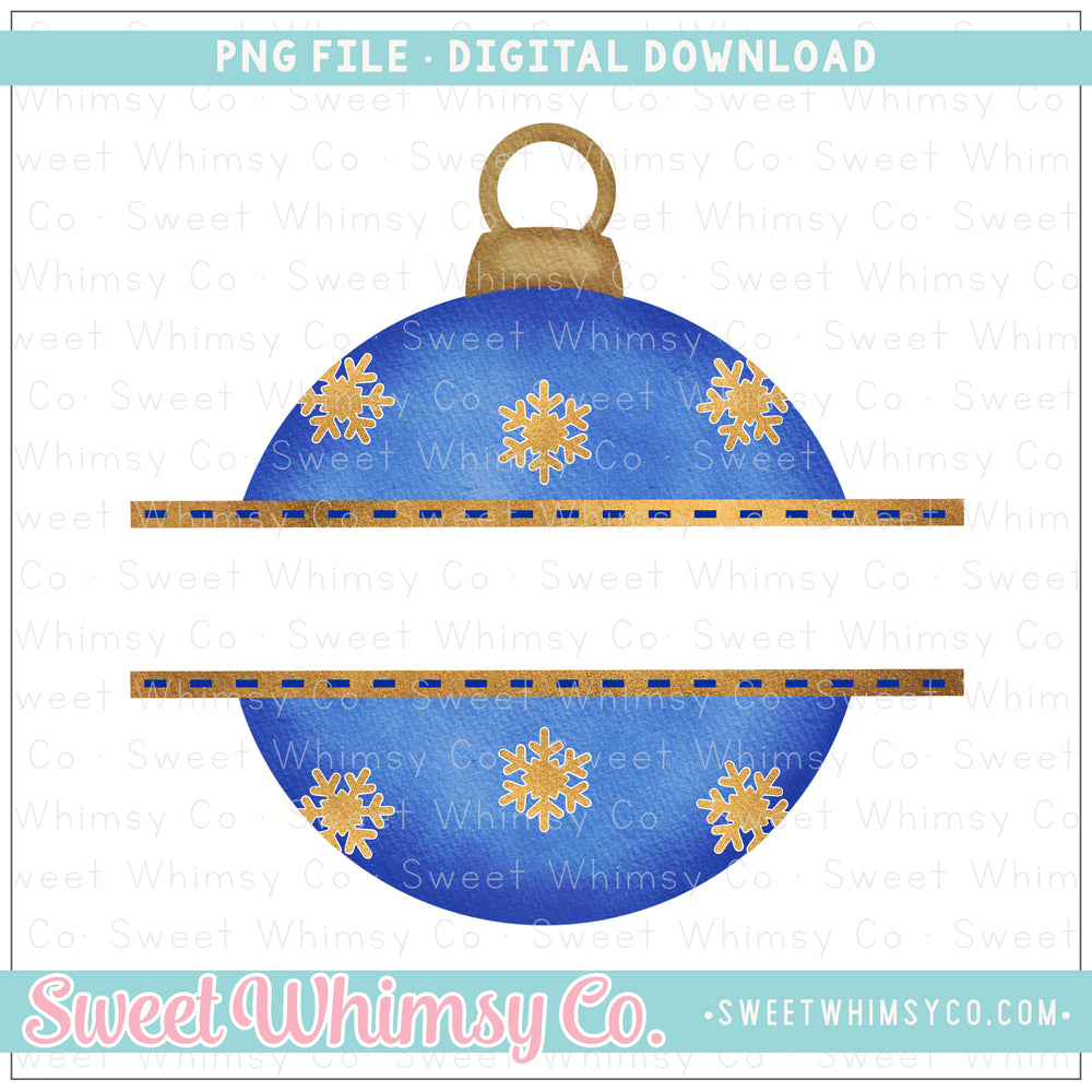 Snowflake Ornament Blue PNG