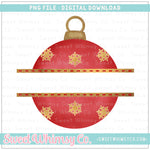 Snowflake Ornament Red PNG