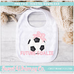 Soccer Ball Pink Bow PNG