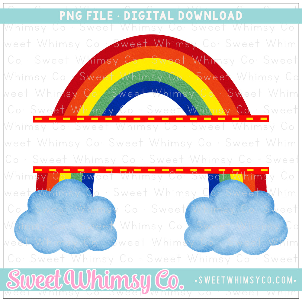 Split Primary Rainbow PNG